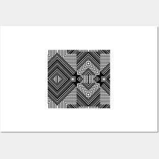 Black And White Polka Geometricals Posters and Art